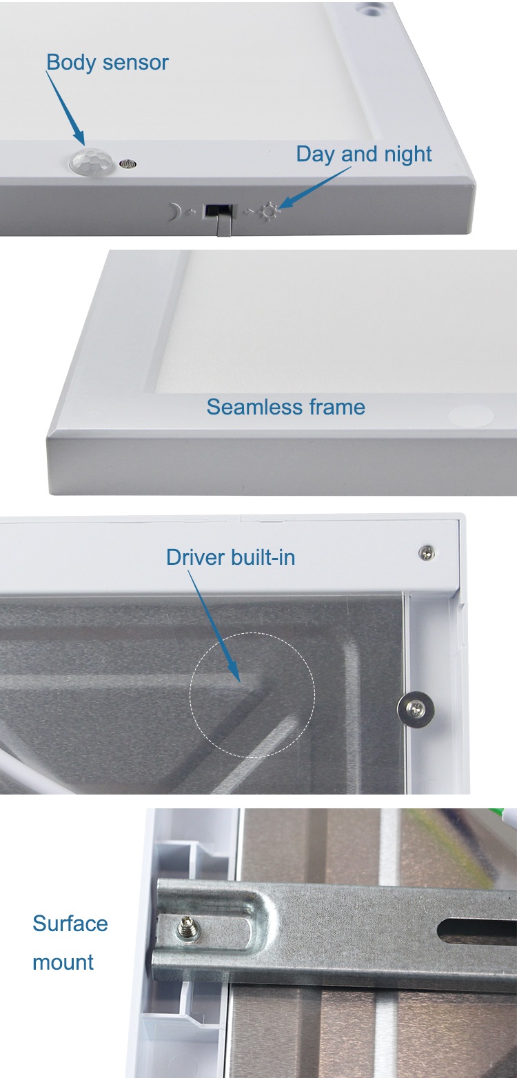 2. PIR sensor square led panel