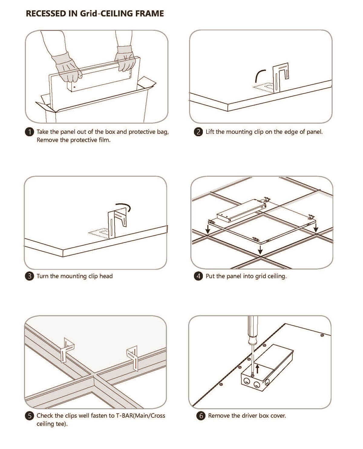 11. Installatiehandleiding voor ul led-paneelverlichting