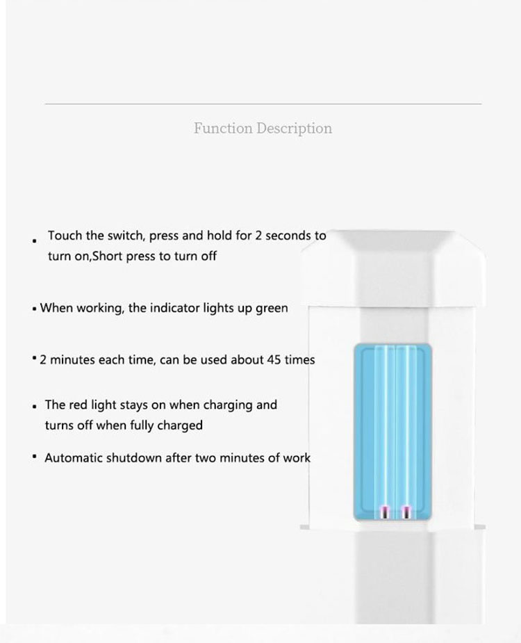 9. Stérilisateur à lampe UV à l'ozone pour la désinfection