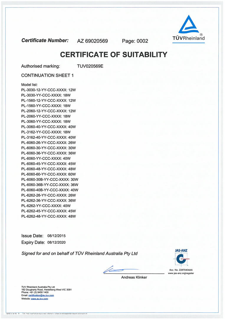 TUV-SAA Certificate-2