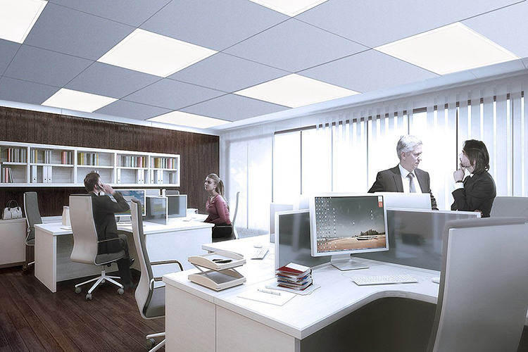 8. recessed ugr16 led panel for office lighting