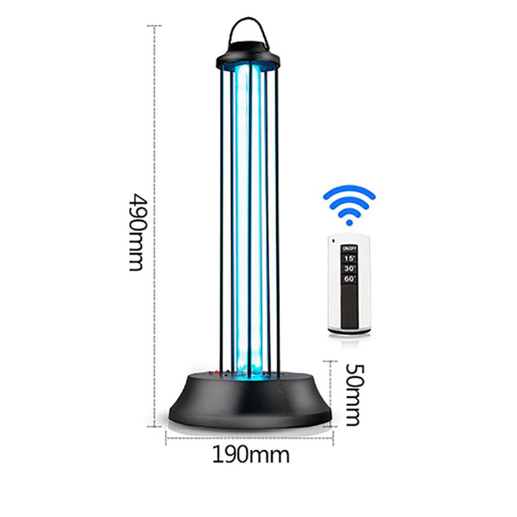 1. Lampa sterylizująca światłem UV o mocy 38 W