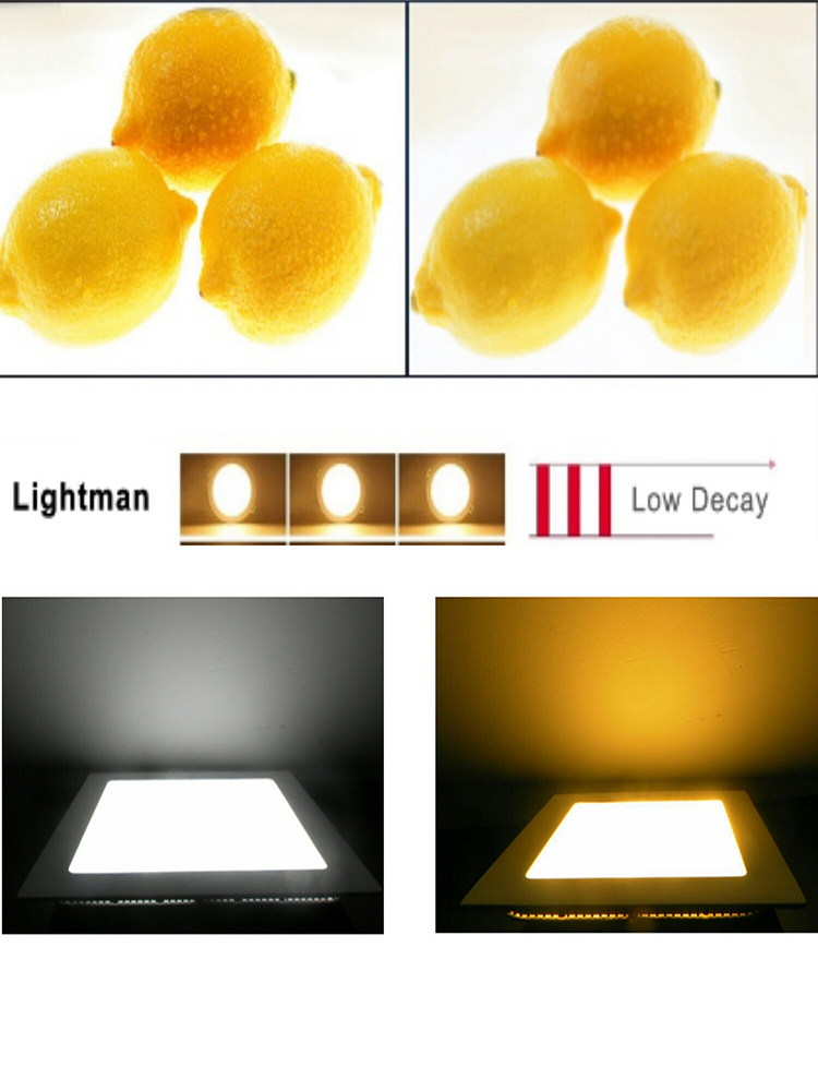 8. square led flat panel light 85x85mm