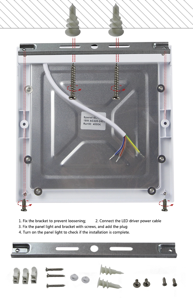 8. motion sensor square led panel downlight