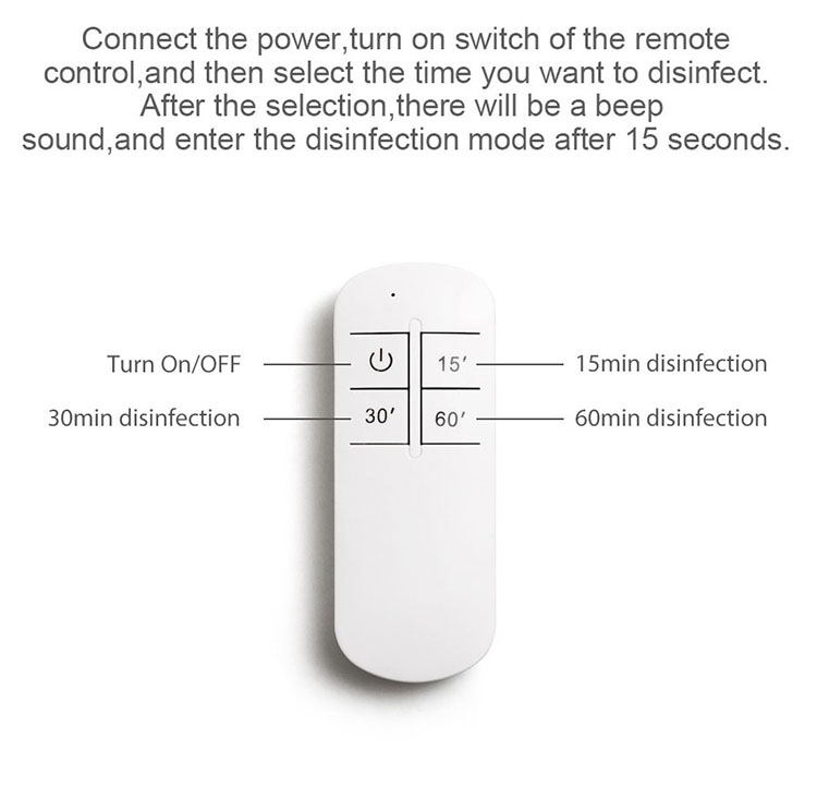 14.uv-c چراغ ریموټ کنټرولر سپینه 3 وخت dimmer-د محصول توضیحات