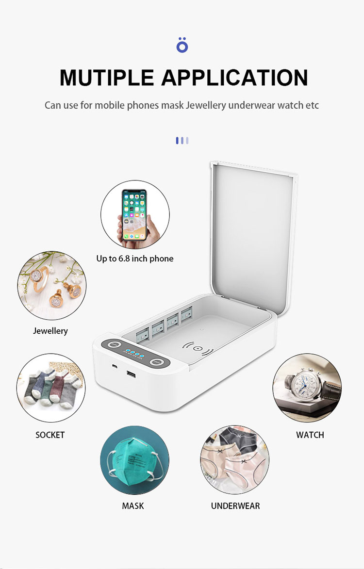 6. phone sanitizer uv sterilizer box